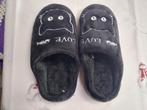Zwarte slippers met kattenmotief, nieuw, Ophalen of Verzenden, Nieuw, Zwart, Slippers