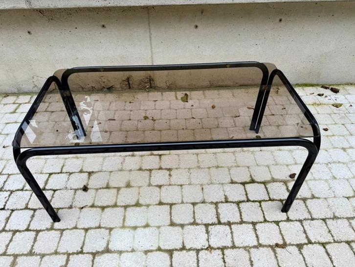 Vintage salontafel, Huis en Inrichting, Tafels | Salontafels, Gebruikt, Minder dan 50 cm, 50 tot 100 cm, 100 tot 150 cm, Rechthoekig