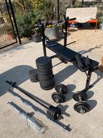 Halterbank en gewichten, Sport en Fitness, Ophalen