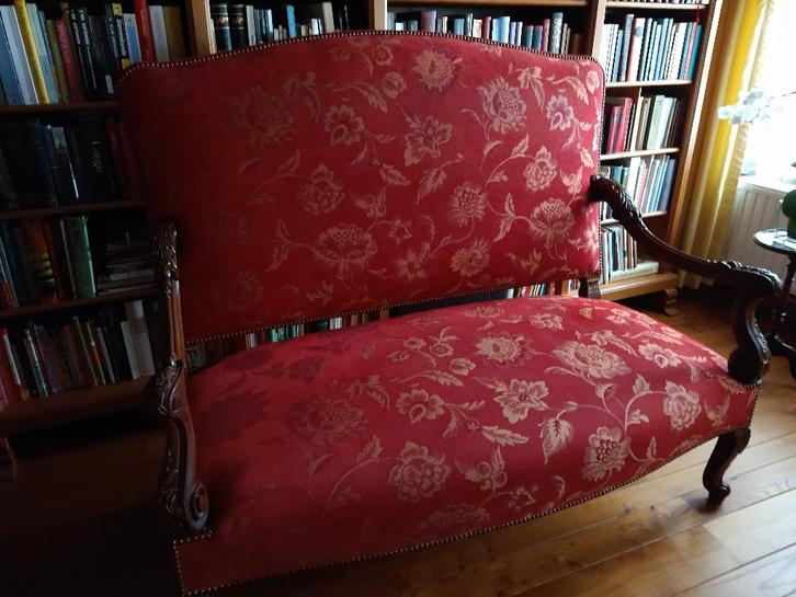 Schitterende zetel, canapé, zitbank, sofa, halbank, Antiek en Kunst, Antiek | Meubels | Stoelen en Sofa's, Ophalen