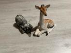 Olifant en giraf beeldjes, Comme neuf, Animal, Enlèvement ou Envoi