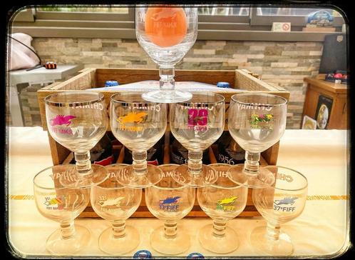 FIFF set van 10 galopins, Verzamelen, Glas en Drinkglazen, Zo goed als nieuw, Bierglas, Ophalen of Verzenden