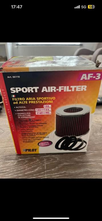 Filtre à air sportif à haute performance AF-3  PILOT NEUF! beschikbaar voor biedingen