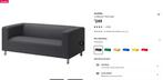 IKEA KLIPPAN 2-persoonszetel, Ophalen, Gebruikt, Tweepersoons, Rechte bank