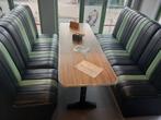Echte Diner banken in goede staat incl. tafels. Zwart/groen, Ophalen