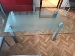 Glazen eettafel, Huis en Inrichting, Tafels | Salontafels, Ophalen, Gebruikt