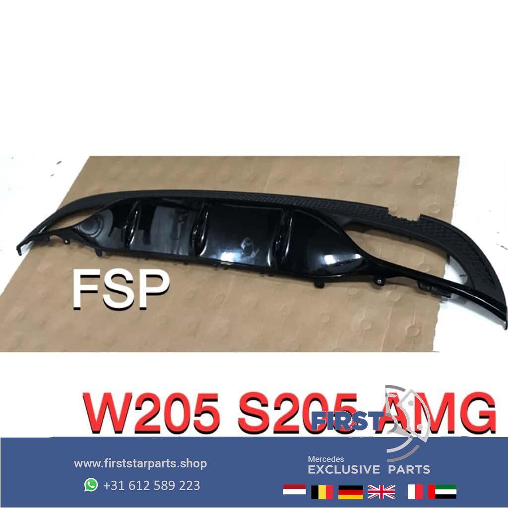 W205 S205 AMG Achterbumper Diffuser origineel Mercedes C Kla, Gebruikt, -, Ophalen of Verzenden, -