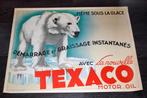 rare affiche originale texaco 1930 parfait etat, Collections, Enlèvement ou Envoi, Utilisé, Panneau publicitaire