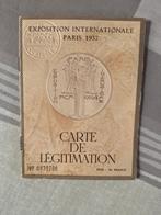 exposition internationale paris 1937 carte,, trein,train,, Ophalen of Verzenden, Zo goed als nieuw, Trein, Kaart of Prent