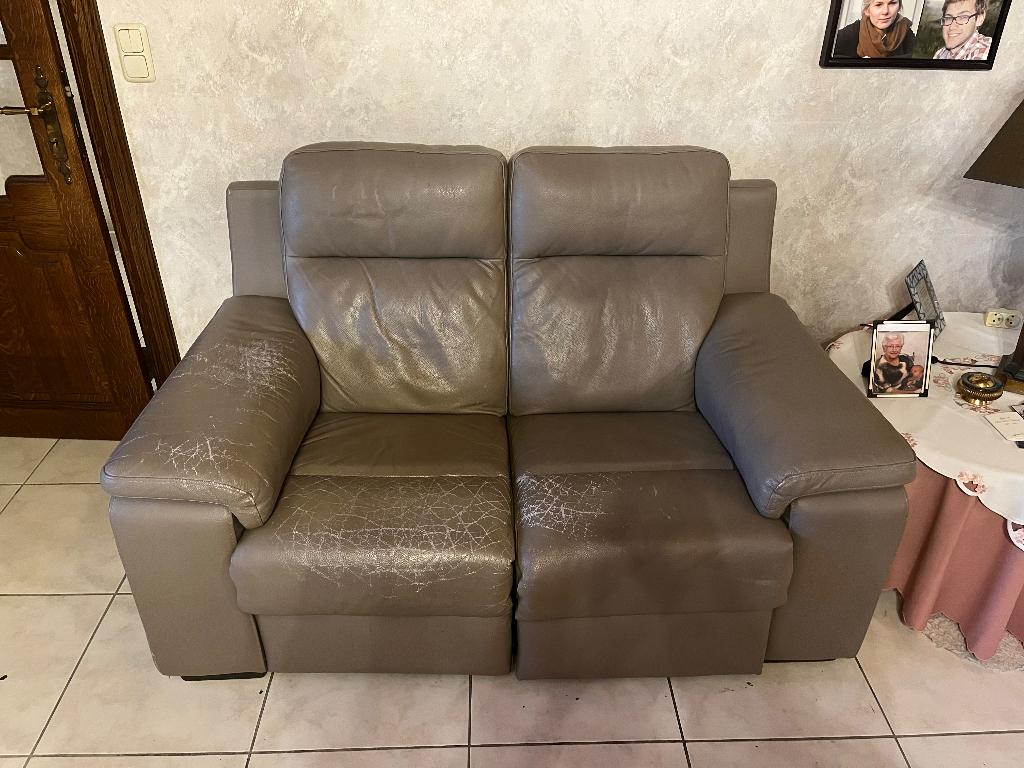 Zetel 2 en 3 zit, Ophalen, Gebruikt, Tweepersoons, Rechte bank