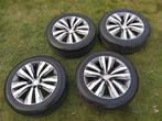 4 jantes  + 4 pneus Peugeot, Ophalen, Gebruikt, Banden en Velgen, 17 inch