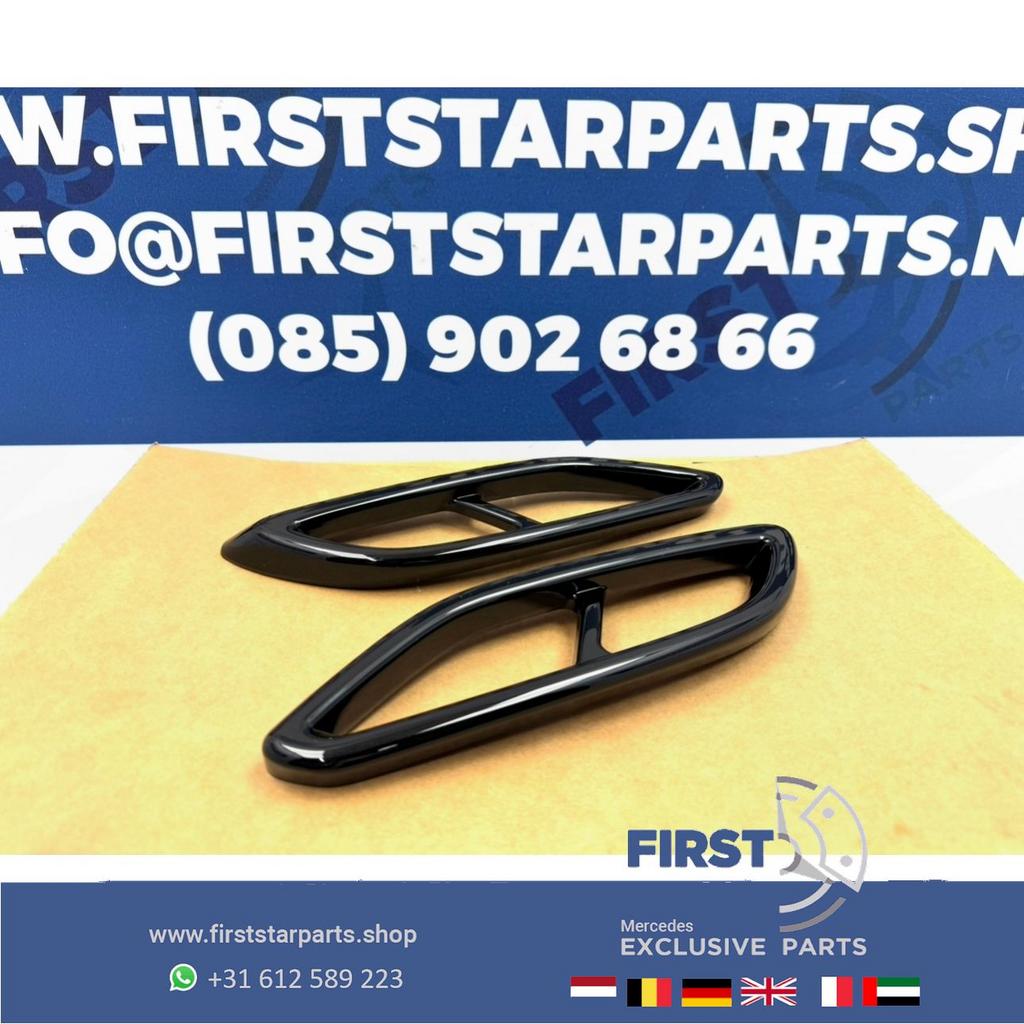 AMG LINE UITLAAT SIERLIJSTEN ZWART L/R Mercedes A B C CLA G, Utilisé, -, -, Enlèvement ou Envoi