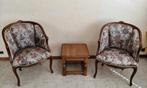 Set van 2 fauteuils + bijpassend eiken bijzettafeltje, Ophalen