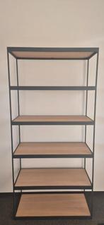 Industriële kastenset (metaal & eik), Huis en Inrichting, Ophalen, Met plank(en), Gebruikt, Minder dan 150 cm