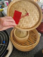 Bamboe stoommandje set van twee, Huis en Inrichting, Keuken | Potten en Pannen, Ophalen of Verzenden, Nieuw, Wok