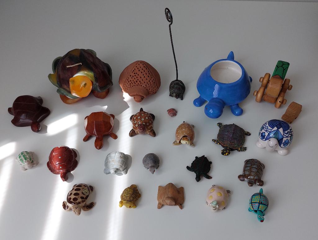 Lot de 24 tortues de collection, Enlèvement, Utilisé, Autres, Statue ou Figurine