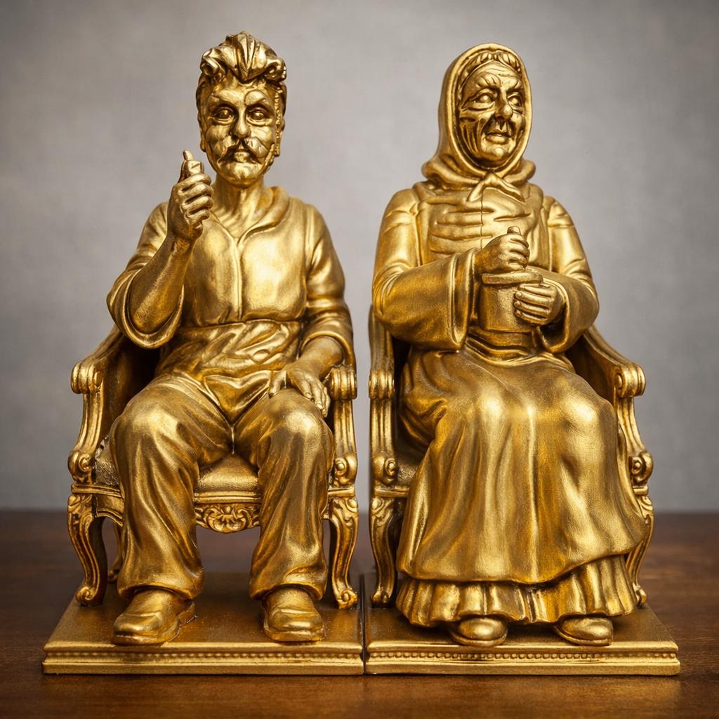 Œuvre d'art de couleur dorée, Enlèvement ou Envoi, Fait main, Statue, Doré