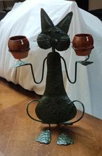 Metalen sierkat, Antiek en Kunst, Ophalen