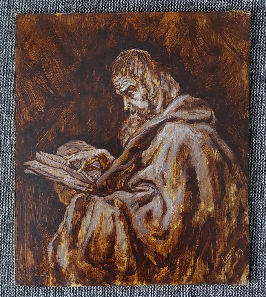 Studie in olieverf naar Rubens - de Heilige Simon, Antiek en Kunst, Ophalen of Verzenden