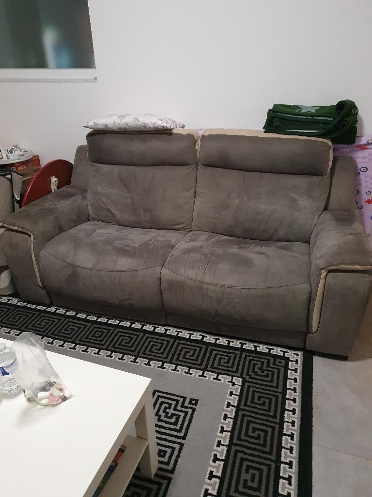 Salon 3 places a donner, Trois personnes, Banc droit, Enlèvement, Utilisé