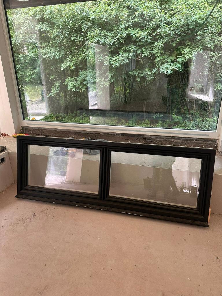 Raam Alu Steel Look Nieuw - Decalu 110 Steel, Bricolage & Construction, Fenêtres & Moustiquaires, Enlèvement, Neuf