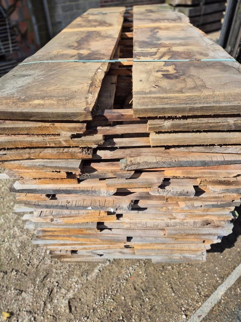 Pak eiken planken schaaldelen boomstamplanken, Tuin en Terras, Ophalen, Planken