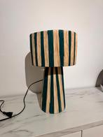Tafellamp raffia Marrakech naturel/groen, Comme neuf, Enlèvement, Autres matériaux, 50 à 75 cm