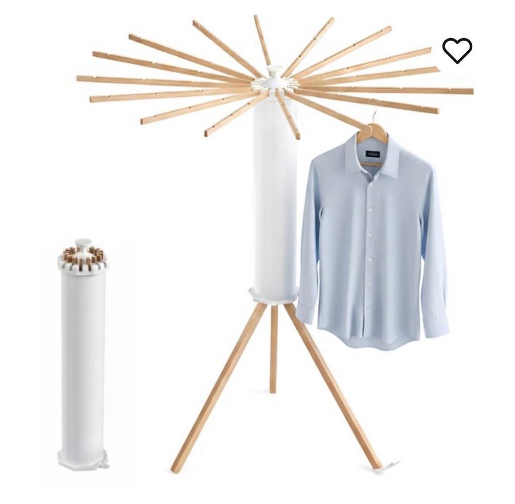 Sèche-linges blanc et bois, Enlèvement, Neuf, Blanc, Plastique