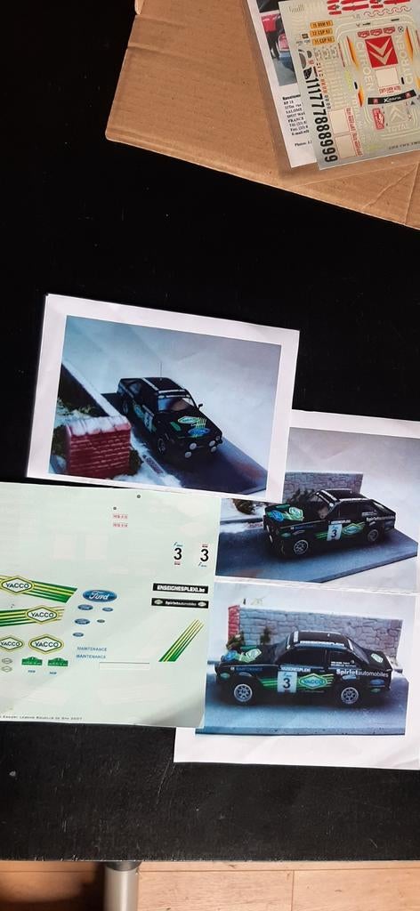 Decals Ford Escort MK 2 Snyers  SPA 2007 1/24, Ophalen of Verzenden