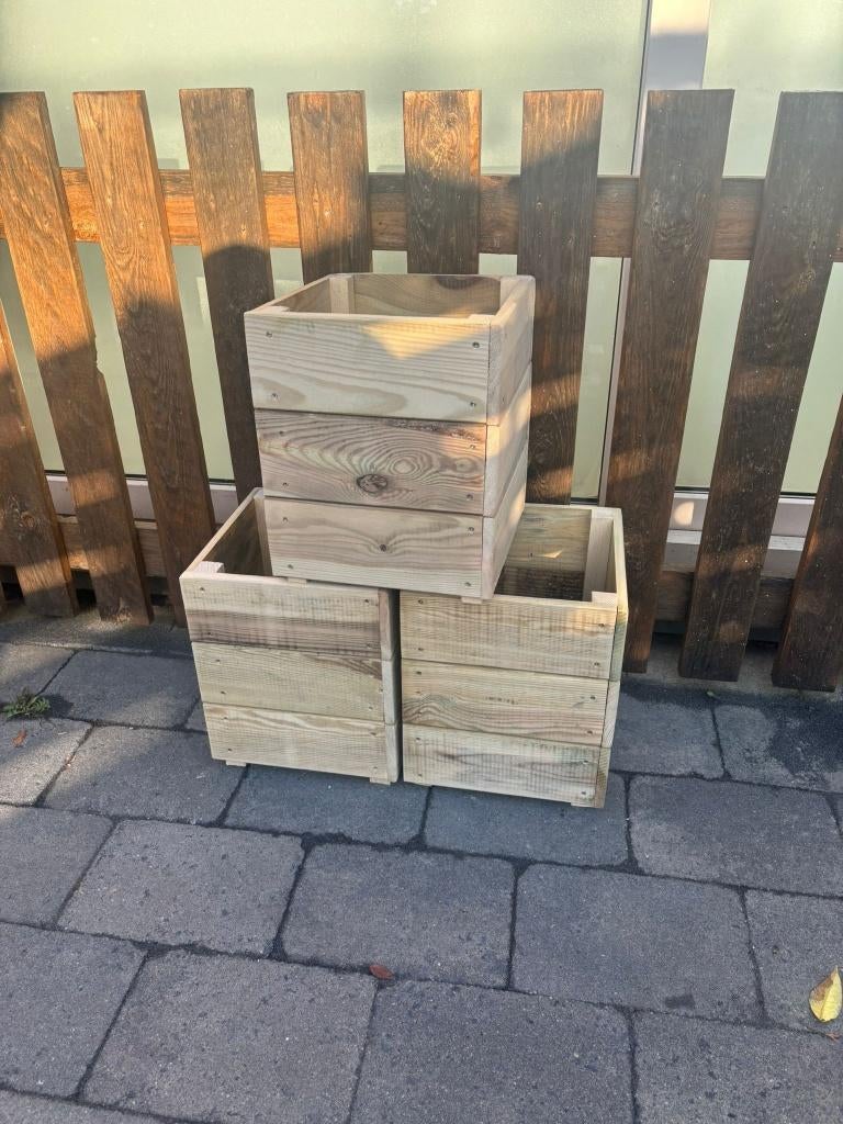 Plantenbakken in geimpregneerd hout, Tuin en Terras, Bloembakken en Plantenbakken, Nieuw, Ophalen of Verzenden, Rijkevorsel, Balkon