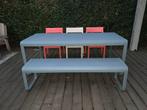 Fermob tafel zitbank en stoelen, Ophalen, Zo goed als nieuw