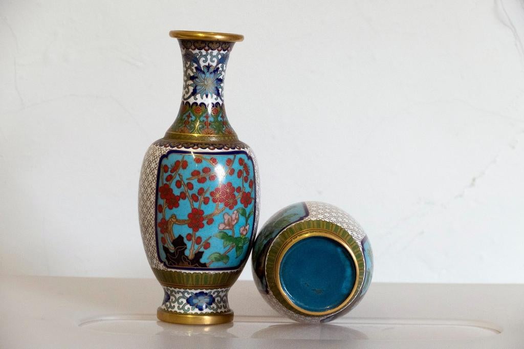 Een paar Chinese Jigfa vazen, Antiek en Kunst, Ophalen