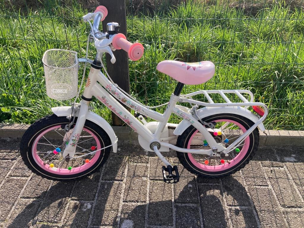 Kinderfiets meisje 14 inch, Fietsen en Brommers, Ophalen, Gebruikt, 14 inch of minder, Handrem