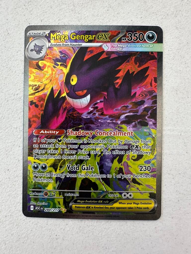 Mega Gengar EX 284/217 SIR Special Ascended Heroes English, Ophalen, Zo goed als nieuw