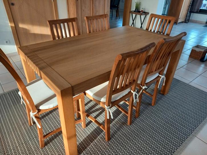 teak stoelen, Maison & Meubles, Chaises, Comme neuf, Cinq, Six Chaises ou plus, Bois, Brun, Enlèvement