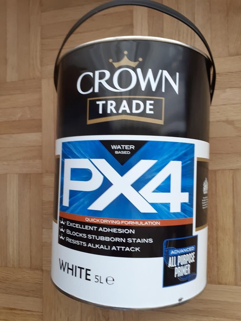 Primer blanc 5 l. Crown Trade, Bricolage & Construction, Peinture, Vernis & Laque, Enlèvement, Peinture