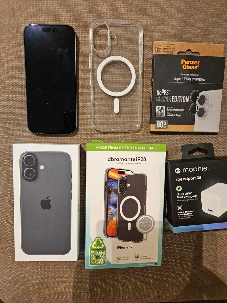 Iphone 17, 256 GB , NIEUW  2 jaar garantie, hoes, snel lader, Telecommunicatie, Mobiele telefoons | Hoesjes en Screenprotectors | Apple iPhone