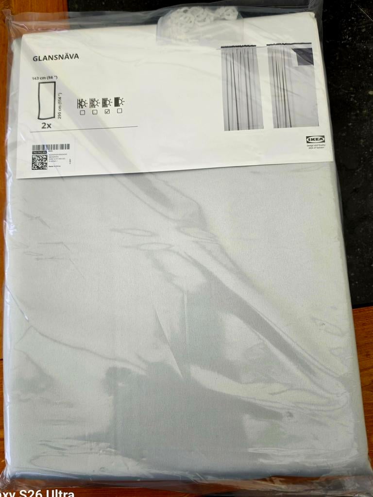 3 nouveaux rideaux ikea 2 encore dans leur emballage, Maison & Meubles, Neuf, Gris, Enlèvement ou Envoi, 100 à 150 cm