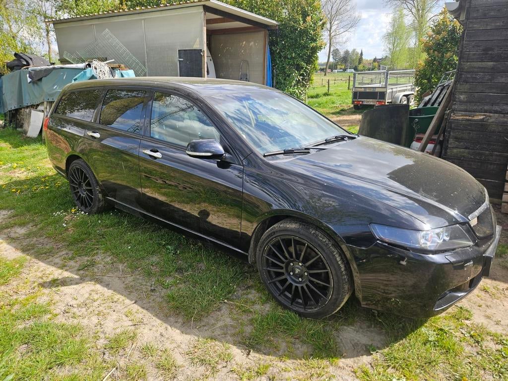 Honda accord 2.4  V-tech 2003., Auto's, Zwart, Zwart, Leder, Elektrisch