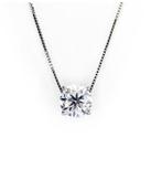 14 kt witgouden halsketting met 1,02 ct natuurlijke Diamant, Handtassen en Accessoires, Kettingen, Ophalen of Verzenden