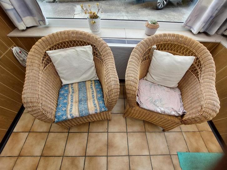 rotan/rieten zetels, Maison & Meubles, Chaises, Enlèvement