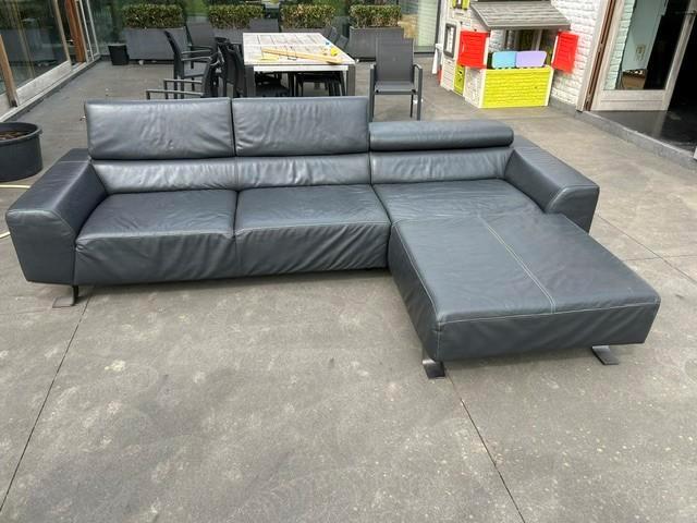 lederen design sofa in L vorm 2 delig, Huis en Inrichting, Zetels | Zetels en Chaises Longues, Gebruikt, Vierpersoons of meer