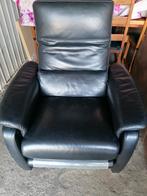 Zwarte relax zetel echt leder merk W. Schillig Ergoline, Ophalen