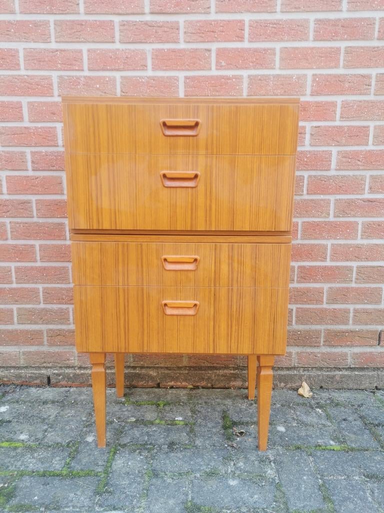 Vintage ladenkast / kast jaren 70, Ophalen, Gebruikt, Teakhout