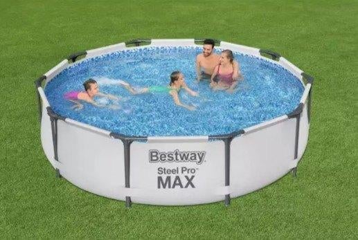 zwembad, Jardin & Terrasse, Piscines, 200 à 400 cm, Rond, Comme neuf, Enlèvement