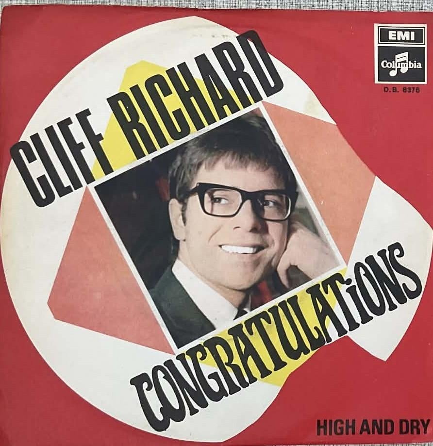 Cliff Richard  "Congratulations", Cd's en Dvd's, Vinyl Singles, Ophalen of Verzenden, Zo goed als nieuw, Overige genres, Single