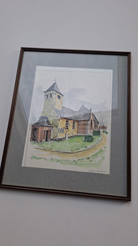 Oude kerk Vichte- Joël Verbeke, Antiek en Kunst, Kunst | Tekeningen en Fotografie, Ophalen of Verzenden