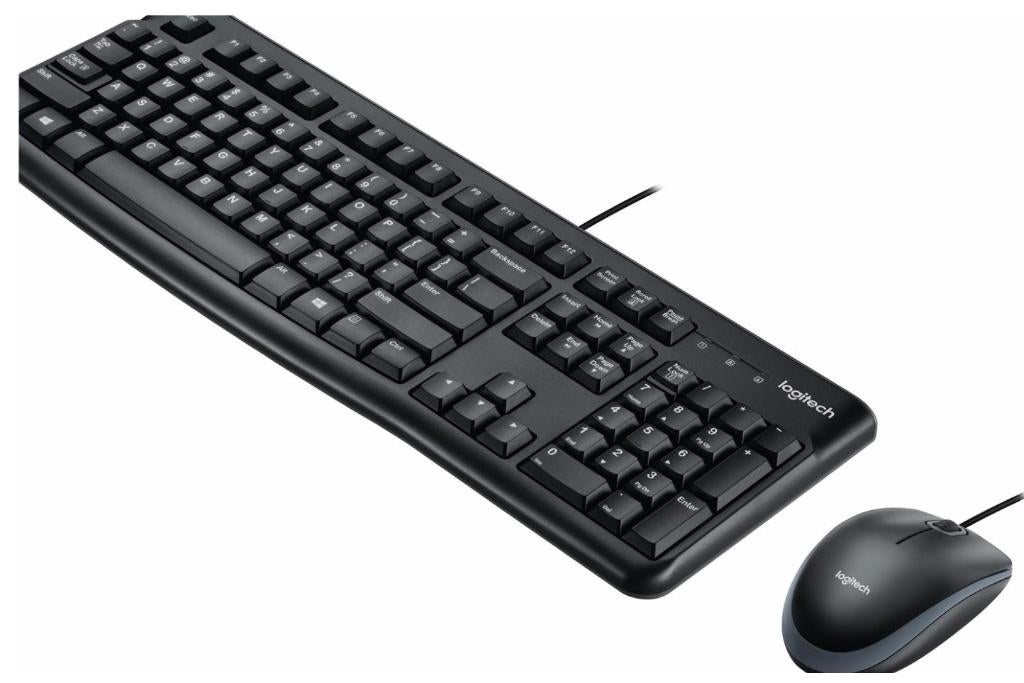Logitech MK120 Toetsenbord en Muis AZERTY NIEUW, Computers en Software, Toetsenborden, Nieuw, Azerty, Bedraad, Toetsenbord en muis-set