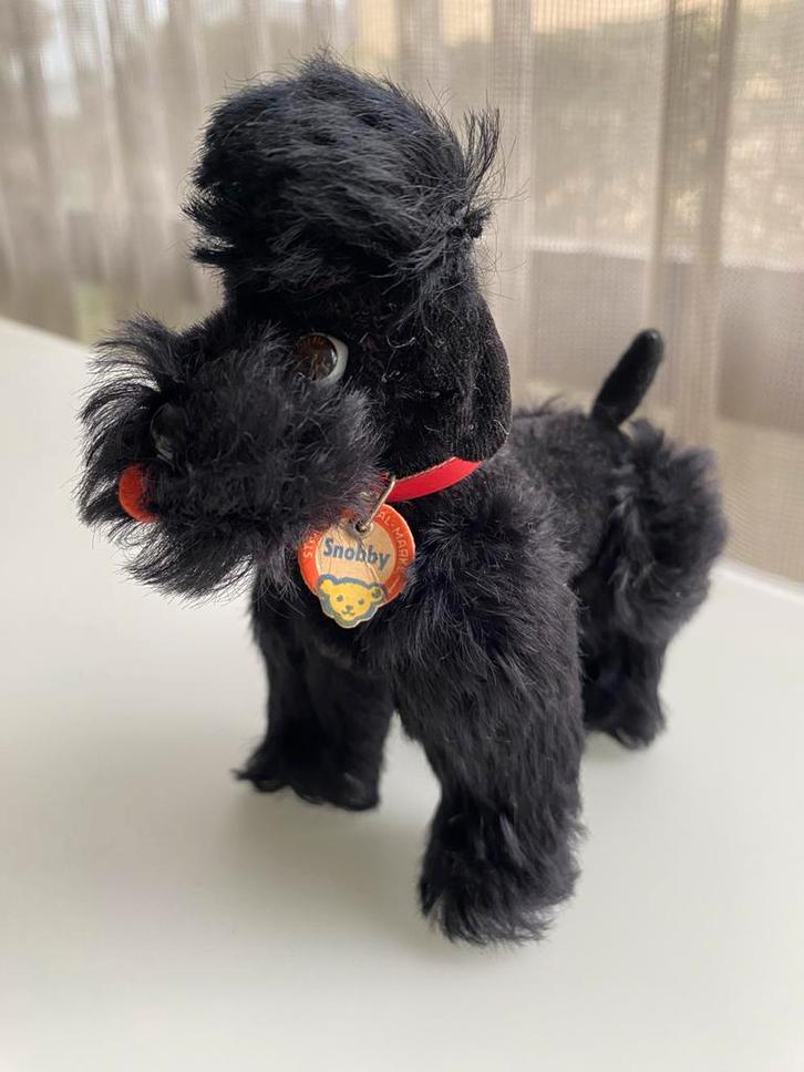 Vintage STEIFF poedel, Antiek en Kunst, Antiek | Speelgoed, Ophalen of Verzenden