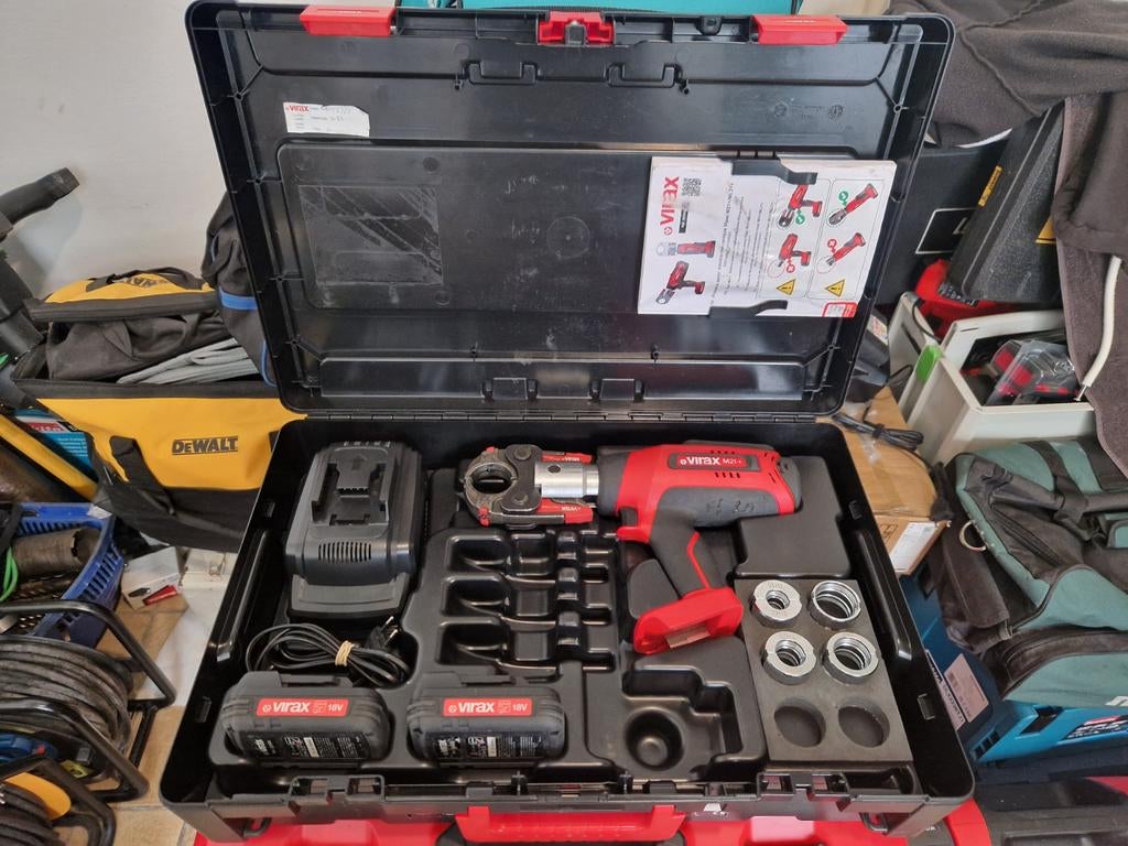 Sertisseuse Virax M21+ chargeur 2X Batterie 4X insert, Ophalen